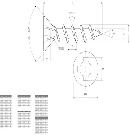 TORNILLO COMBI PHILLIPS / CUADRO PLANO 9X2 1/2 (0503-007)