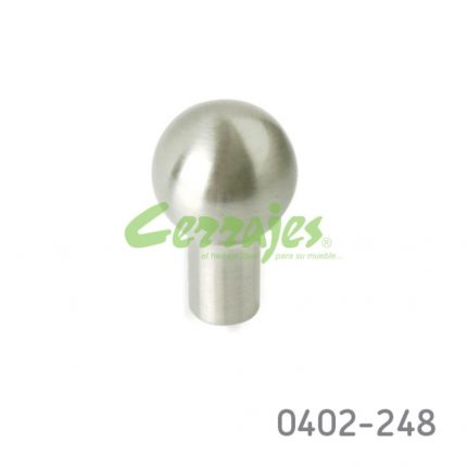 Botón Zamak Ø=16 mm 4308 Z22 Niquel cepillado Tornillo #8-32X1"