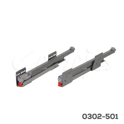 Corredera bajo montaje Grass "Nova Pro-Tipmatic" L=500mm Zincada Extensión total automática (Push)