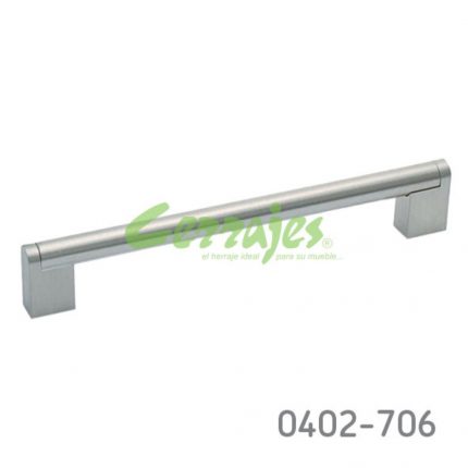 Jaladera hueca Aluminio  / Acero Inoxidable cc 160 mm L=173 mm 4183 I14 Cepillado Tornillo M4x25mm