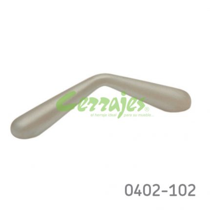 Jaladera Zamak cc 64 mm L=77 mm 4098 Z23 Niquel mate Tornillo #8 - 32X1"