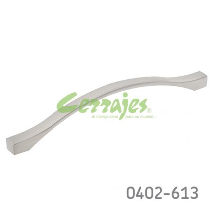 Jaladera Zamak cc 160 mm L=182 mm 4406 Z22 Niquel cepillado Tornillo M4x25mm