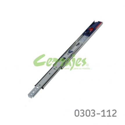 Corredera KV 8450 H=45mm L=350mm Zincada Extensión total Cierre suave