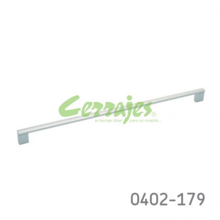 Jaladera Aluminio cc 480 mm L=511 mm 4206 A35 Anodizado natural mate Tornillo #8 - 32X1"