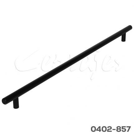 Jaladera barra hueca Acero Inoxidable cc 384 mm L=444 mm 4592 I91 Negro mate Tornillo #8 - 32x1"