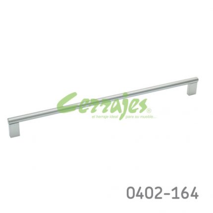 Jaladera Hierro (Acero) cc 384 mm L=404 mm 4170 H14 Niquel cepillado Tornillo #8 - 32x1 - 7/8"