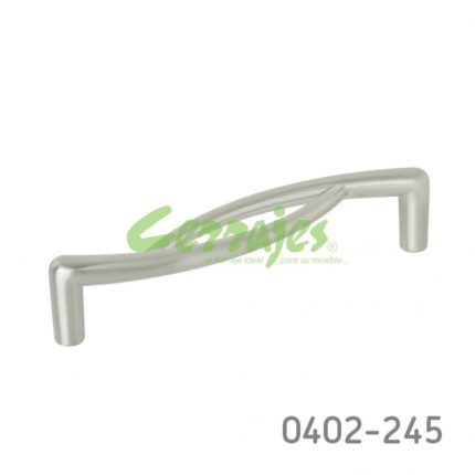 Jaladera Zamak cc 128 mm L=138 mm 4307 Z22 Niquel cepillado Tornillo #8 - 32X1"