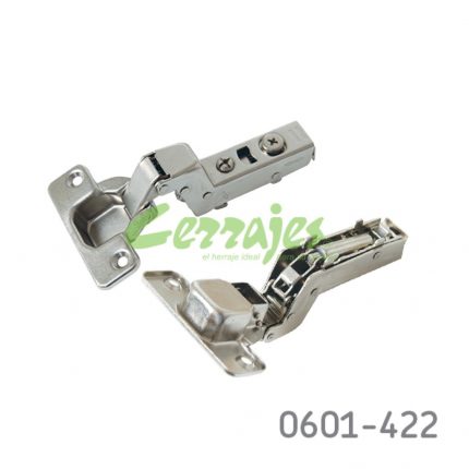 Bisagra enrasada Cerrajes  Ø=35mm cuello 17 48x6mm 105° niquelada cierre suave enganche rápido