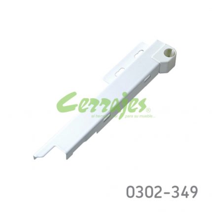 Soporte posterior para testero y riel lateral derecho Cerrajes "TrioMax T6" H=189mm blanco RAL 9010