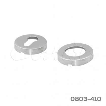 Chapetón redondo para cilindro europeo Cerrajes Ø=52mm Acero Inoxidable cepillado