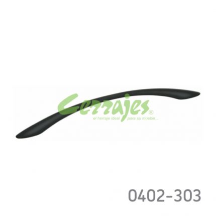 Jaladera Zamak cc 225 mm L=289 mm 4003 Z91 Negro mate Tornillo M4x25mm