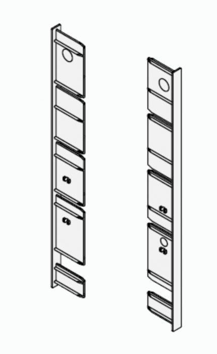 Soportes plasticos para frente interno Nova Pro F8 H=186 metalico