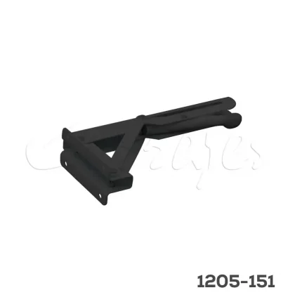 Ménsula reclinable para muro Cerrajes L=350 mm epóxico negro Max: 150 kg (juego)