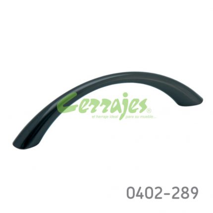 Jaladera Zamak cc 96 mm L=112 mm 4001 Z08 Cromo negro Tornillo M4x25mm