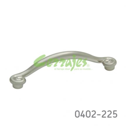 Jaladera Zamak cc 128 mm L=147 mm 4236 Z22 Niquel cepillado Tornillo #8 - 32X1"