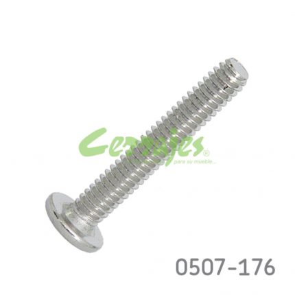 Tornillo conector cabella plana Ø=1/4"L=40mm 20 hilos por pulgada Hex 4mm(Allen) Niquelado sin punta