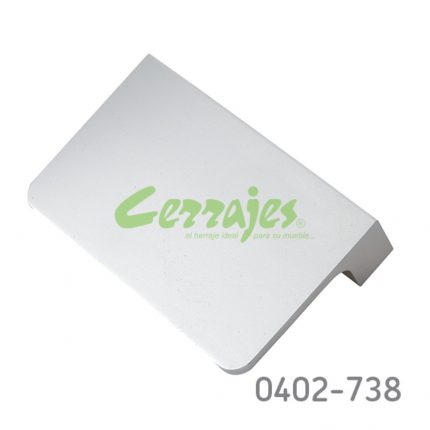 Jaladera Aluminio cc 96 mm L=128 mm 4489 A35 Anodizado natural mate Tornillo M4x25mm