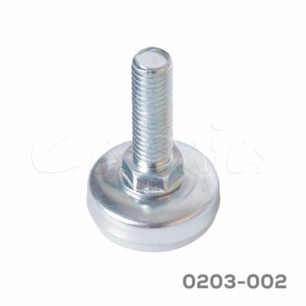 Nivelador con cuerda M8Cerrajes acero y plástico POM Ø=25mm 62,5Kg