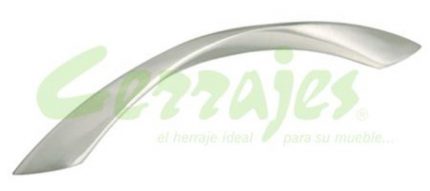 Jaladera Zamak cc 128 mm L=166 mm 4310 Z22 Niquel cepillado Tornillo M4x25mm