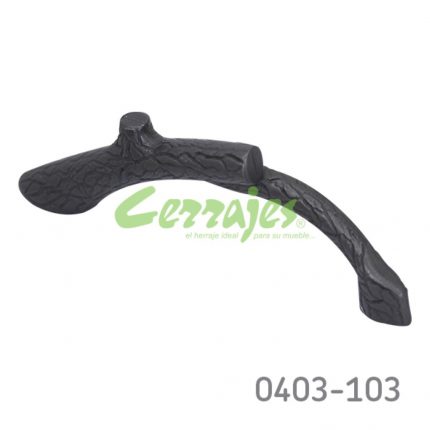 Jaladera Zamak cc 96 mm L=122 mm 3049 Z32 Pewter negro