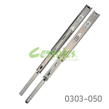 Corredera KV 8400 H=45mm L=350mm Zincada Extensión total