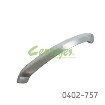 Jaladera Zamak cc 160 mm L=185 mm 4560 Z22 Niquel cepillado Tornillo M4x25mm