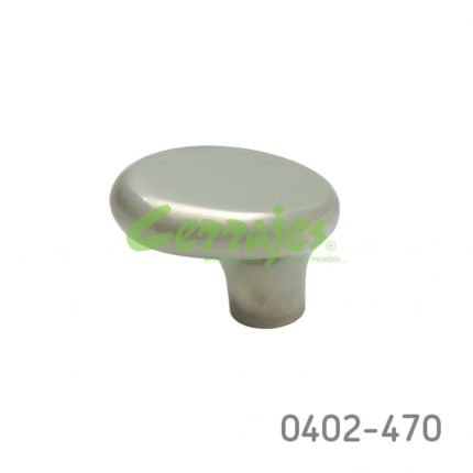 Botón Zamak L=37 mm 4281 Z22 Niquel cepillado Tornillo M4x25mm