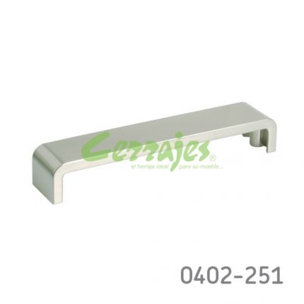 Jaladera Zamak cc 160 mm L=170 mm 4340 Z22 Niquel cepillado Tornillo #8 - 32X1"