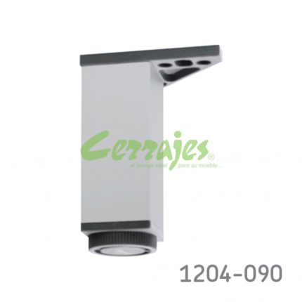 Pata cuadrada de aluminio 40x40 mm H=110 mm para mueble