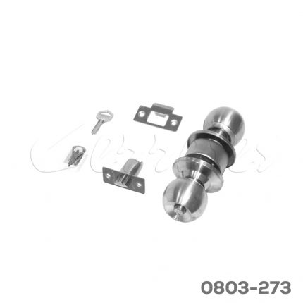 Manija de bola recámara/Entrada “Ula”, llave/botón, acero inoxidable