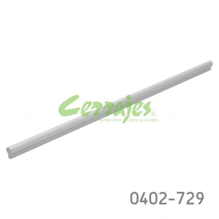 Jaladera Aluminio cc 352 mm L=394 mm 4480 A35 Anodizado natural mate Tornillo #8 - 32X1"