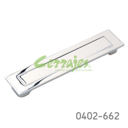 Jaladera de embutir Zamak L=128 mm 4521 Z07 Cromado Tornillo M3x19,5mm