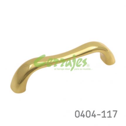 Jaladera Latón cc 96 mm L=107 mm 2063 L15 Latón pulido Tornillo #8 - 32X1"