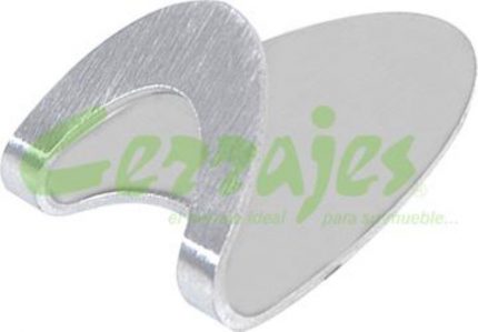 Gancho perchero autoad sujecion a pared L=35 mm inox