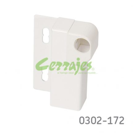 Soporte posterior derecho para segundo riel lateralCerrajes "TrioMax T6" H=64mm blanco RAL9010