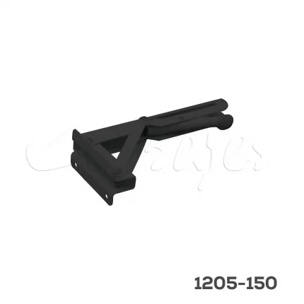Ménsula reclinable para muro Cerrajes L=200 mm epóxico negro Max: 150 kg (juego)