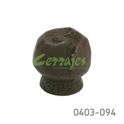 Botón Zamak L=33 mm 3046 Z29 Óxido Tornillo M4x25mm