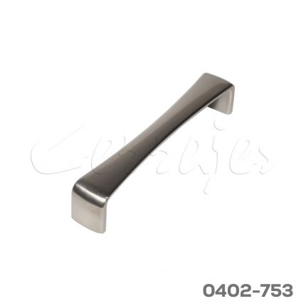 Jaladera Zamak cc 128 mm L=134 mm 4556 Z22 Niquel cepillado Tornillo M4x25mm