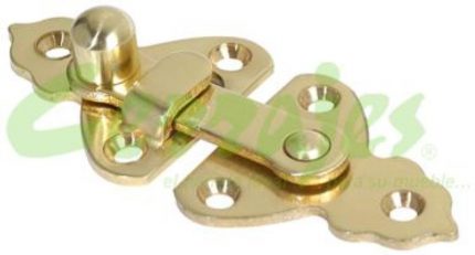 Pasador aldaba 100 mm largo laton brillante