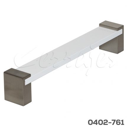 Jaladera Zamak / Aluminio cc 160 mm L=173 mm 4562 A78 Blanco Tornillo #8 - 32X1"