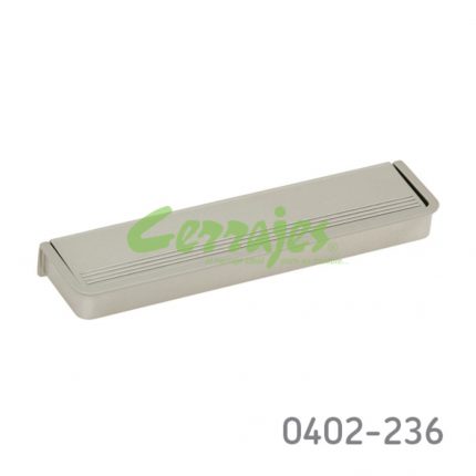 Jaladera de embutir Zamak cc 128 mm L=144 mm 4298 Z22 Niquel cepillado Tornillo #8 - 32X1"