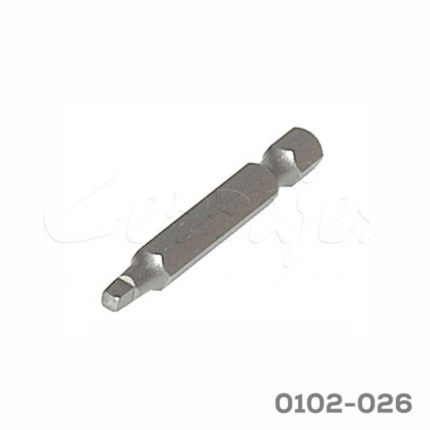Punta para destornillador Cuadro #2 (SQ2) Cerrajes Acero S2 L=51mm