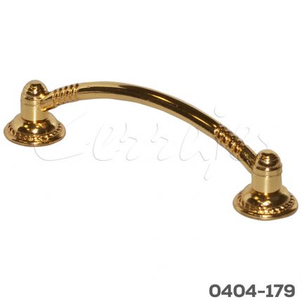 Jaladera Zamak cc 96 mm L=118 mm 2044 Z26 Oro brillante Tornillo #8 - 32X1"