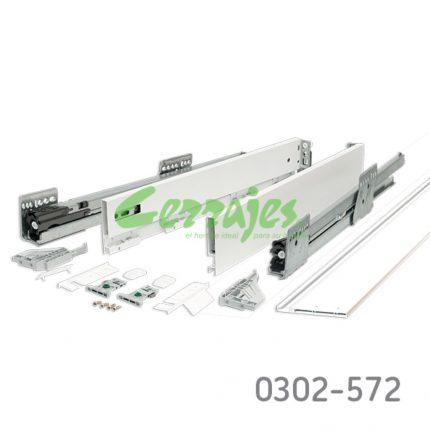 Jgo.Vionaro blanco 500 mm para 40 kg W=1200 con cierre suave con cajon interno h=89