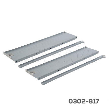Corredera pared sencilla Cerrajes "Integral"  H=118mm L=350mm epóxica gris extensión parcial