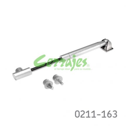 Pistón Italiana Ferramenta "K12" L=244mm color titanio 80N con enganche y tornillos