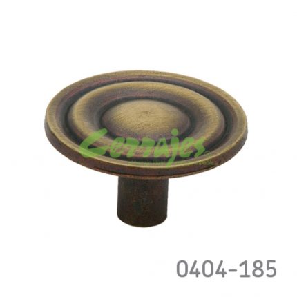 Botón Zamak L=32 mm 2040 Z17 Latón antiguo obscuro Tornillo #8-32x1"