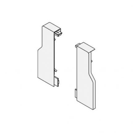 Soportes plasticos para perfil frente gaveta interna blanco
