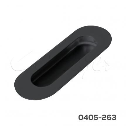 Jaladera de embutir ovalada Acero Inoxidable 304 L=120 mm 4545 I91 Negra