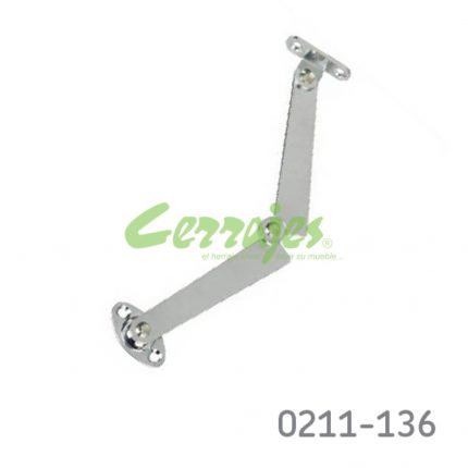 Brazo para tapa horizontal tipo baúl izquerdo Cerrajes acero inoxidable 304 L=132mm